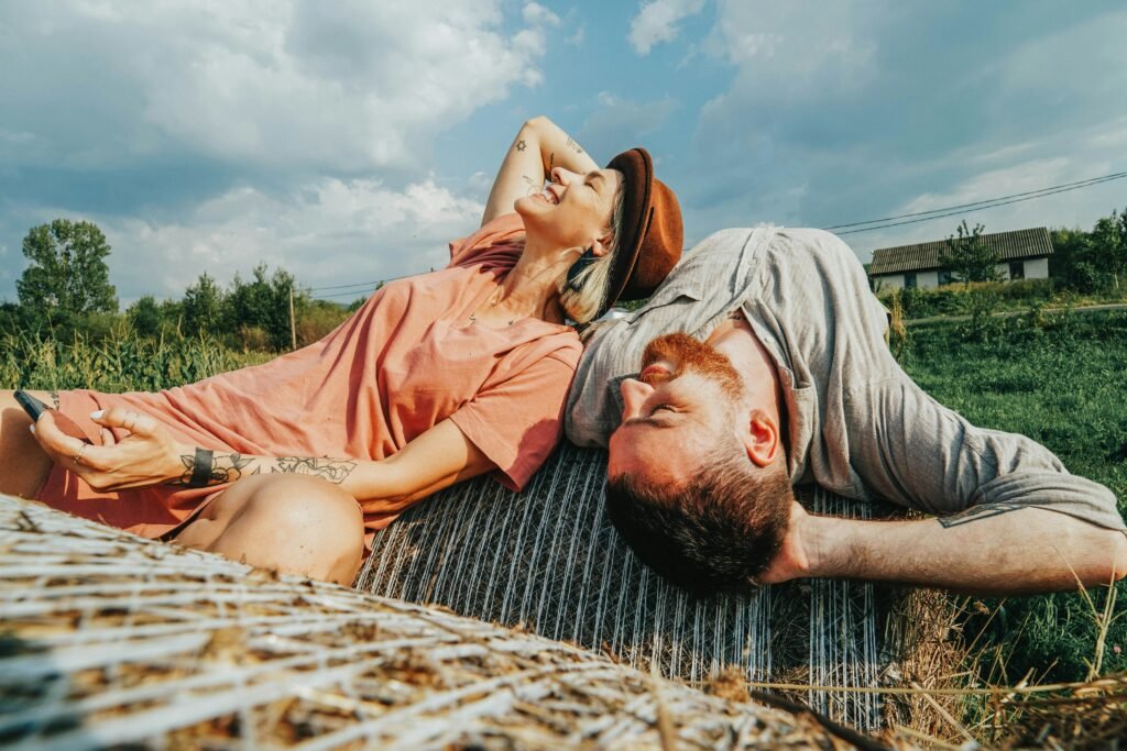 Couple hanging out outdoor