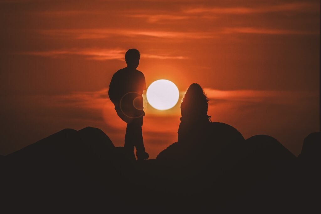 Couple on a Hike Date